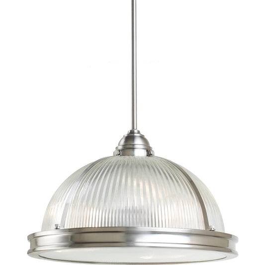 Generation Lighting Pratt Street Prismatic Three Light Pendant Brushed Nickel