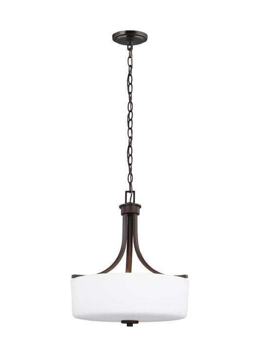 Generation Lighting Canfield Three Light Pendant Bronze