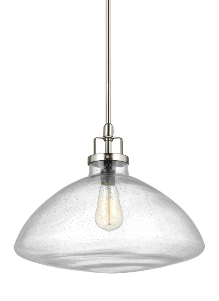 Generation Lighting Belton One Light Pendant Brushed Nickel