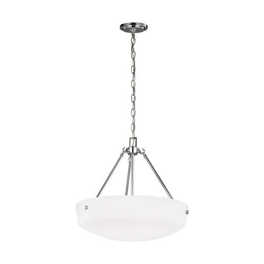 Generation Lighting Kerrville Three Light Pendant Chrome