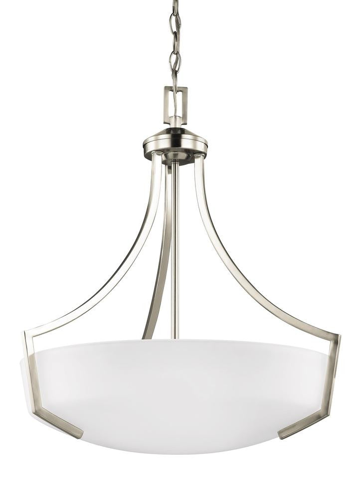 Generation Lighting Hanford Three Light Pendant Brushed Nickel