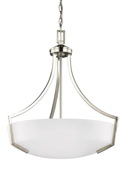 Generation Lighting Hanford Three Light Pendant Brushed Nickel