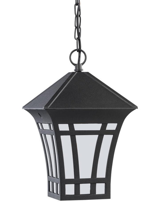Generation Lighting Herrington One Light Outdoor Pendant Black