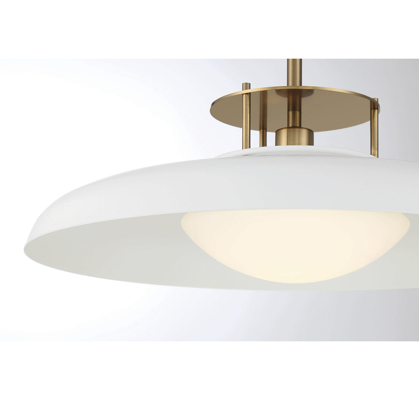 Gavin 1-Light Pendant in Matte Black with Warm Brass Accents