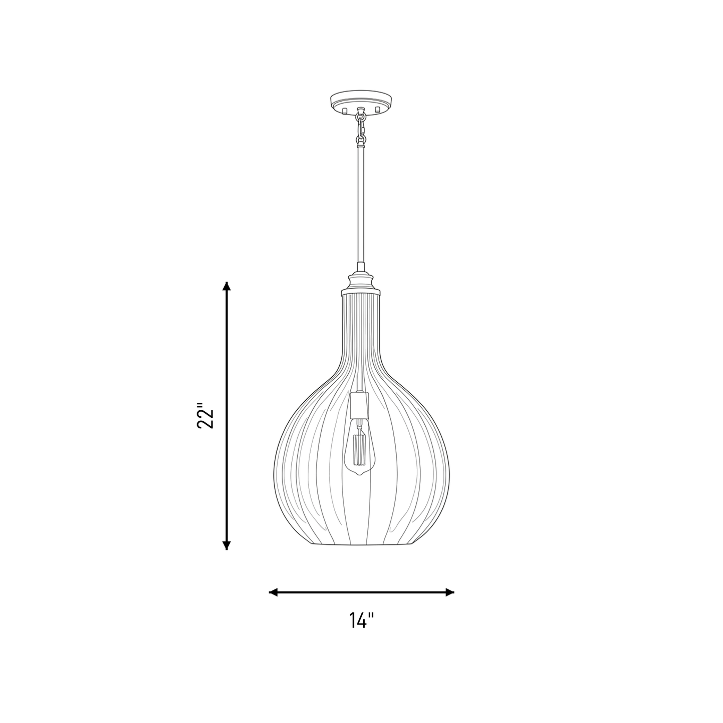 Brandon 1-Light Pendant in Matte Black