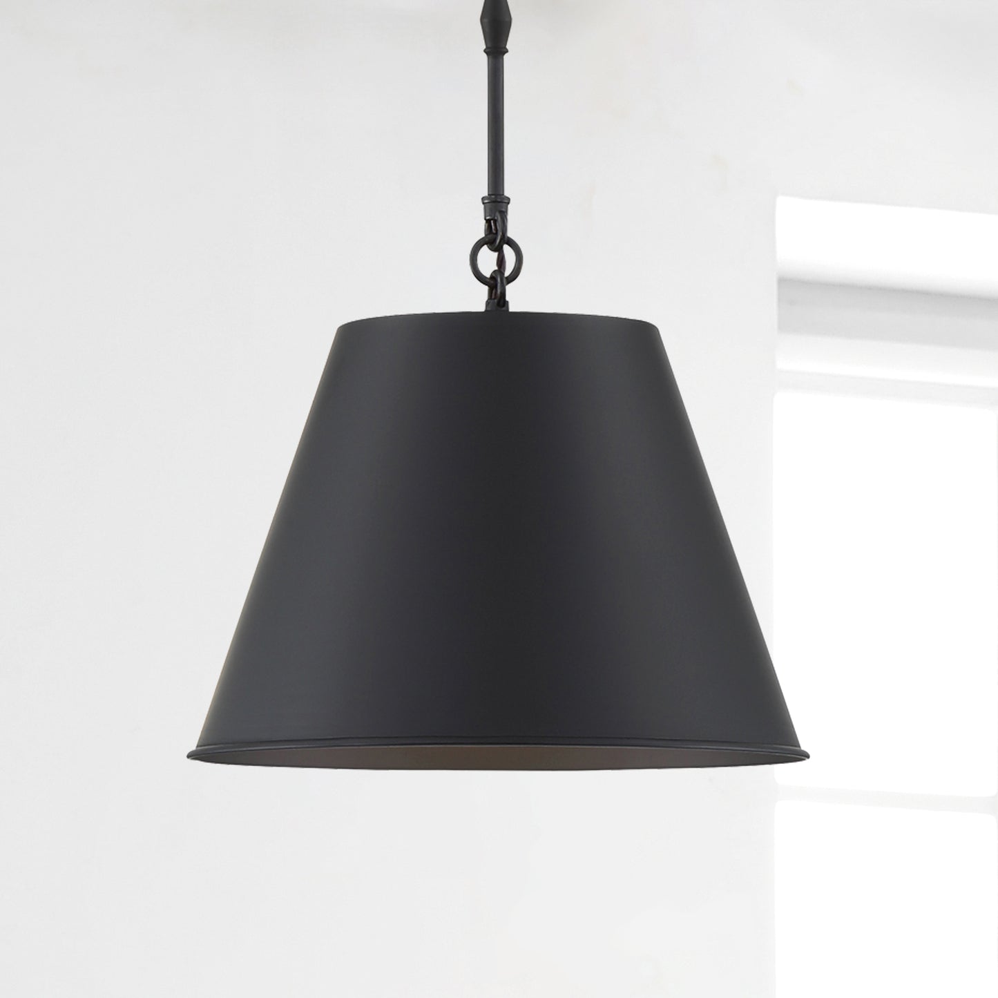 Alden 1-Light 12-in Pendant in Polished Nickel