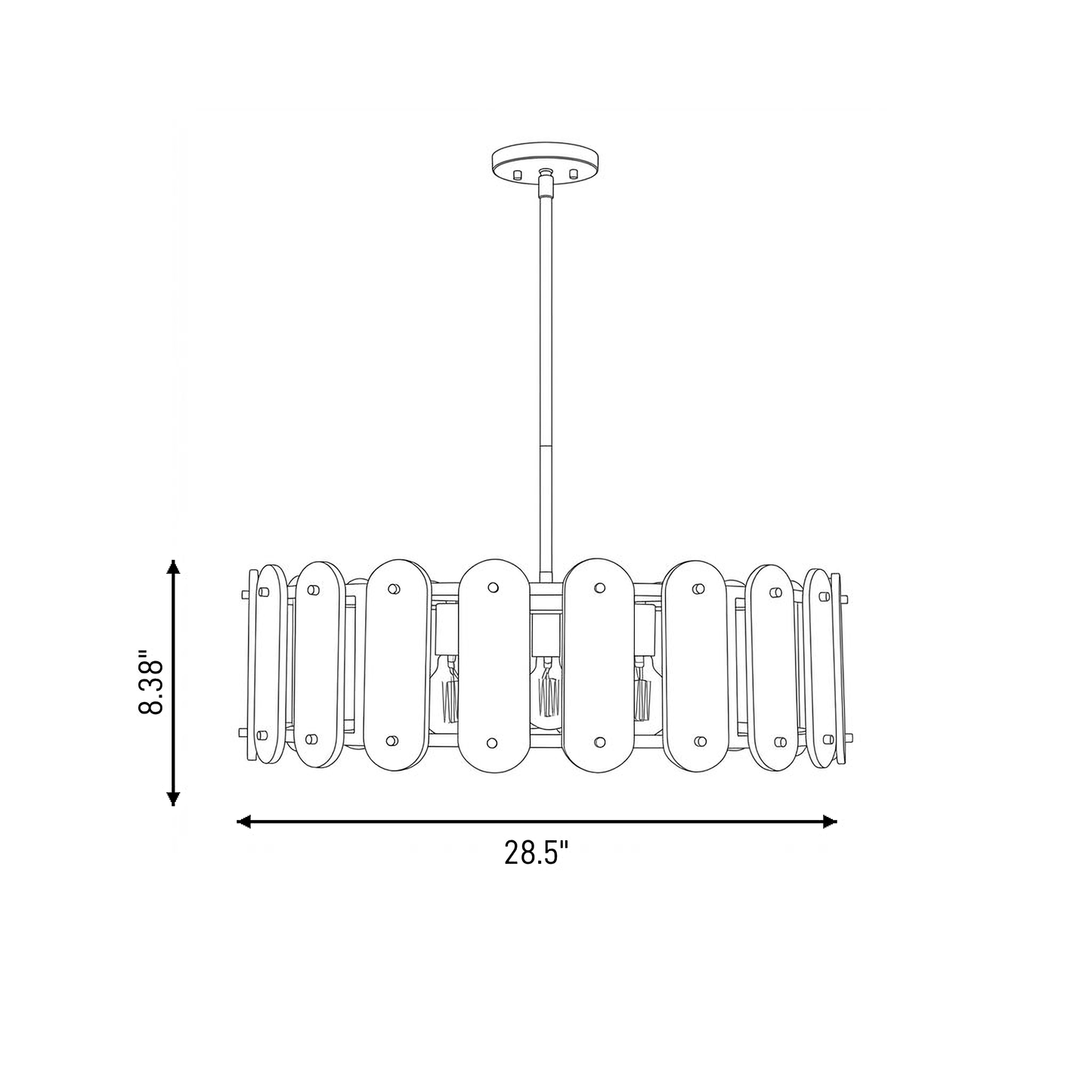 Antolini 5-Light Pendant - Warm Brass