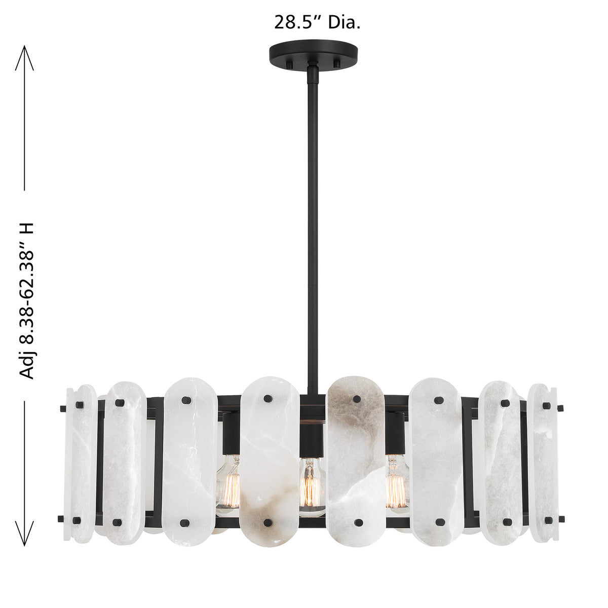 Savoy House Antolini 5-Light Pendant - Black Cashmere, view 8