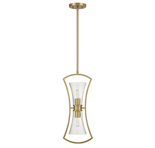 Bennington 2-Light Pendant - Warm Brass