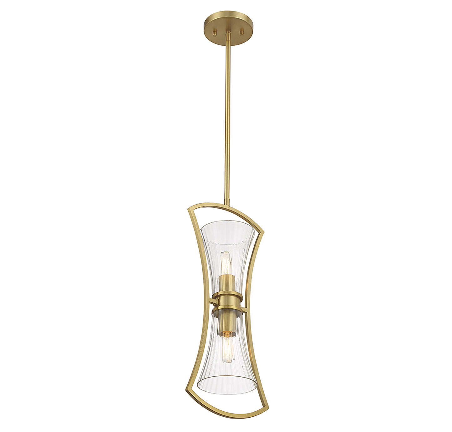 Bennington 2-Light Pendant - Warm Brass