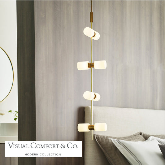 Visual Comfort Modern ModernRail Pendant Brass, Aged Brass