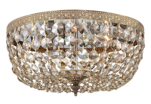 Crystorama Waltham 14" 3-Light Flush Mount