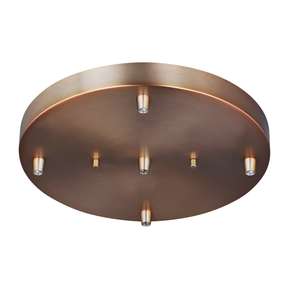 Generation Lighting Multi-Port Canopy Five Light Cluster Satin Brass