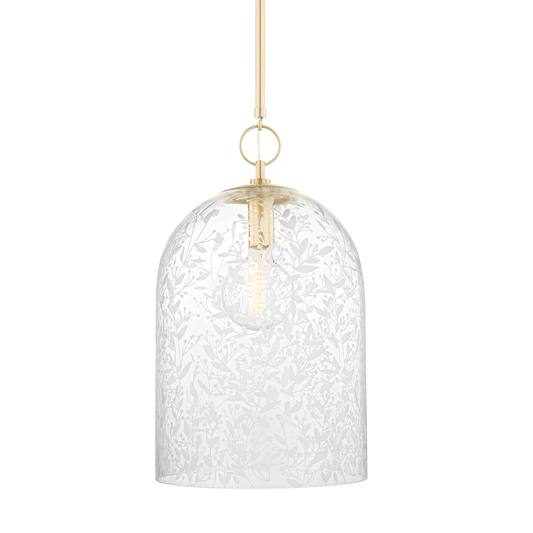Hudson Valley Belleville 14" Pendant Aged Brass