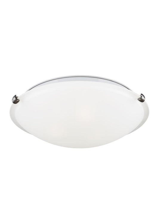 Generation Lighting Clip Ceiling 3-Light Flush Mount Brushed Nickel