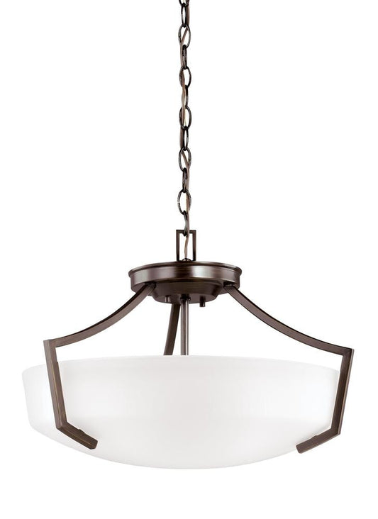 Generation Lighting Hanford Three Light Ceiling Convertible Pendant Bronze