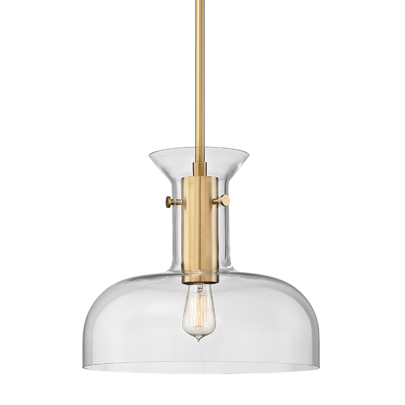 Hudson Valley Coffey Pendant Antique Brass
