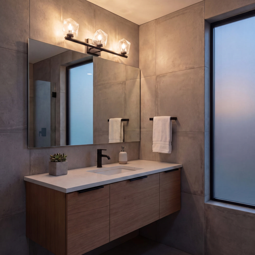 Savoy House Castello 3-Light Bathroom Vanity Light - Matte Black