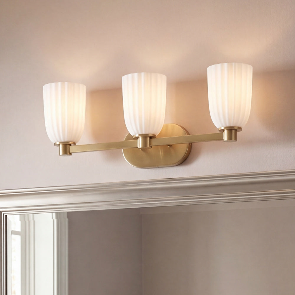 Savoy House Baldwin 3-Light Bathroom Vanity Light - Noble Brass