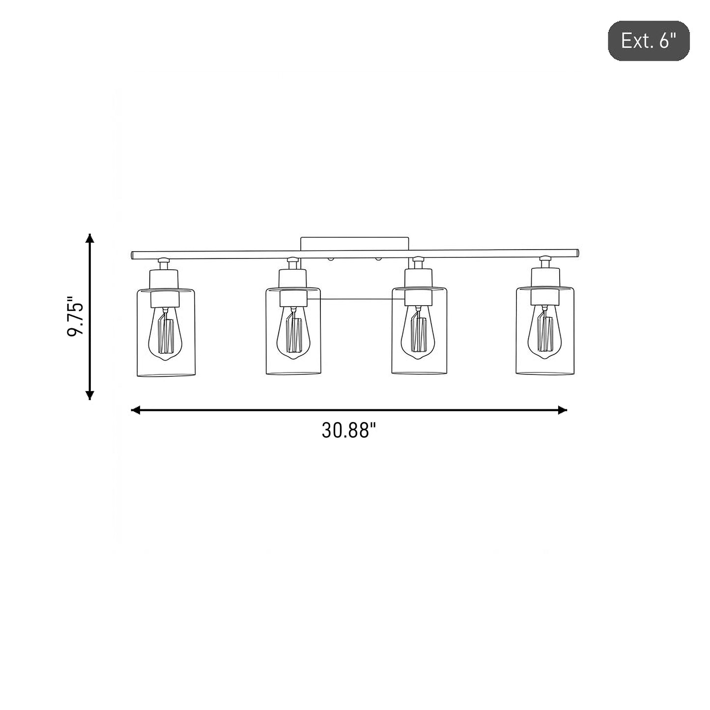 Lambert 4-Light Bathroom Vanity Light in Polished Chrome