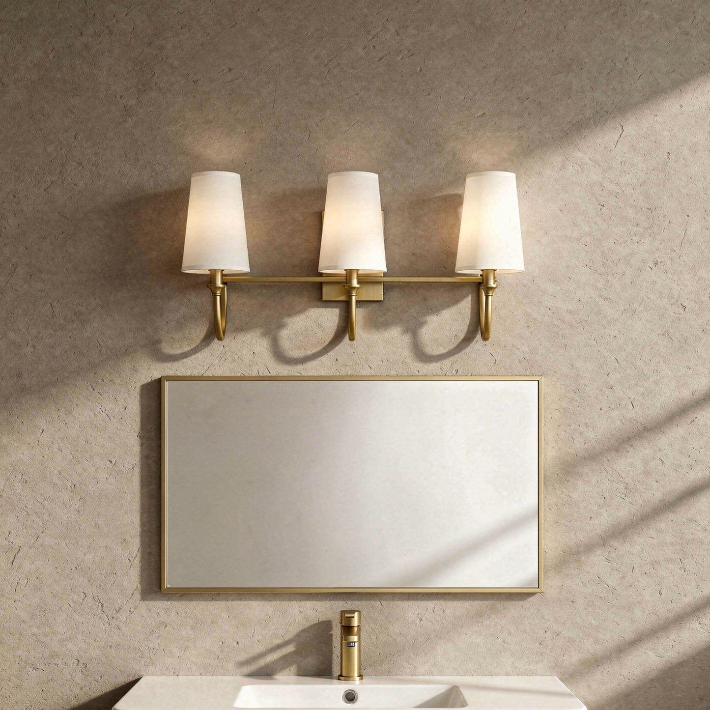 Cameron 3-Light Bathroom Vanity Light in Matte Black