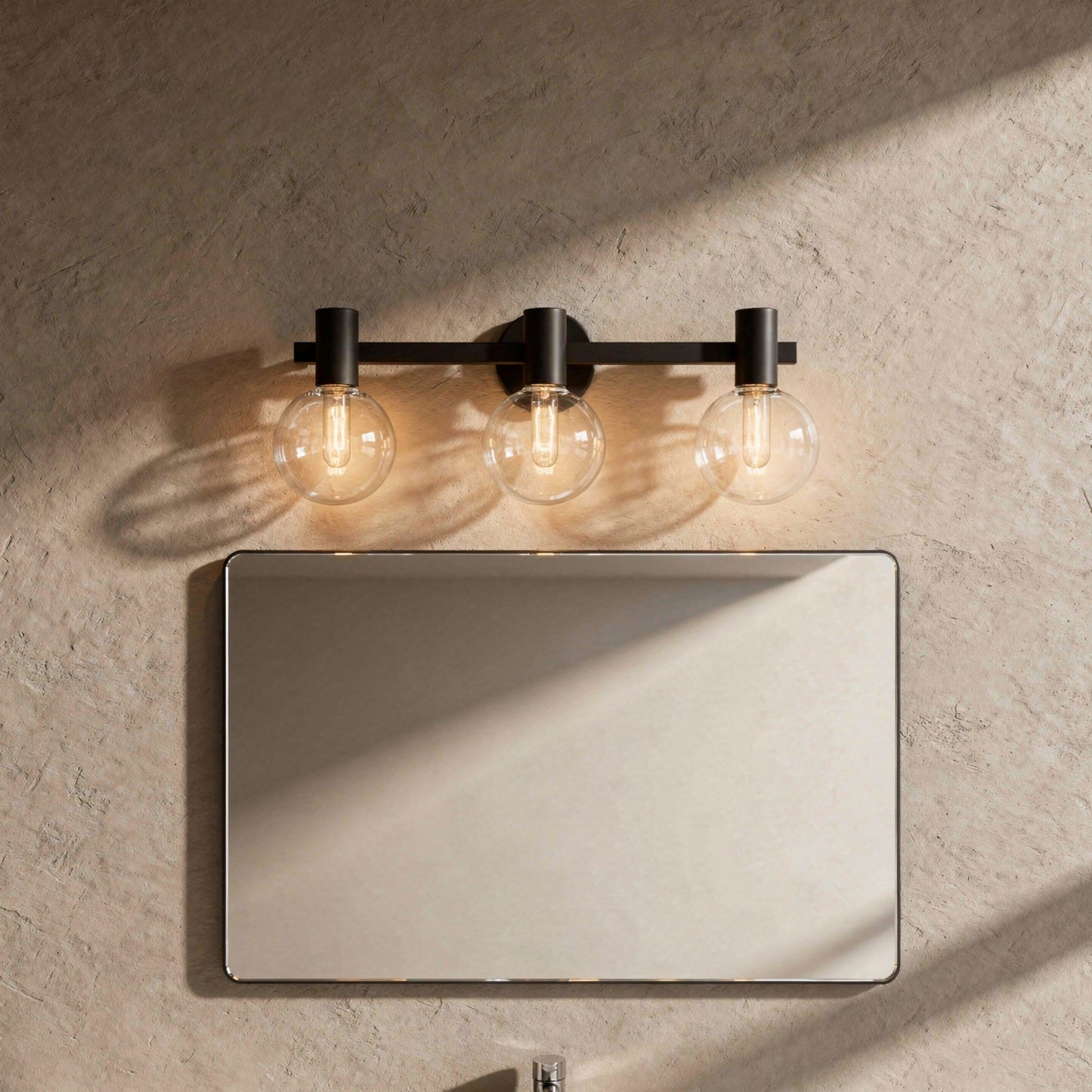 Wright 3-Light Bathroom Vanity Light in Chrome