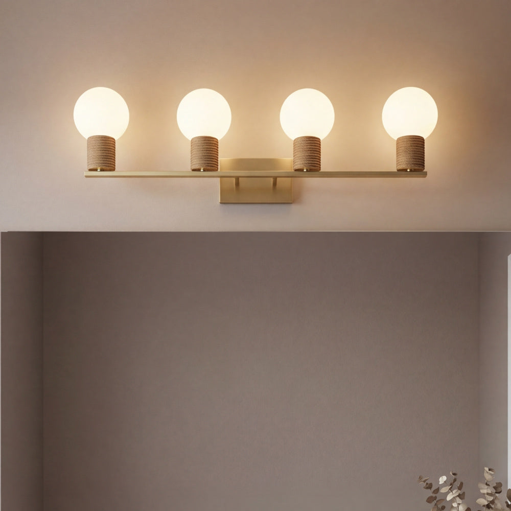 Savoy House Jarrell 4-Light Bathroom Vanity Light - Warm Brass