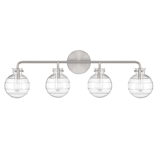 Mason 4-Light Bathroom Vanity Light in Satin Nickel