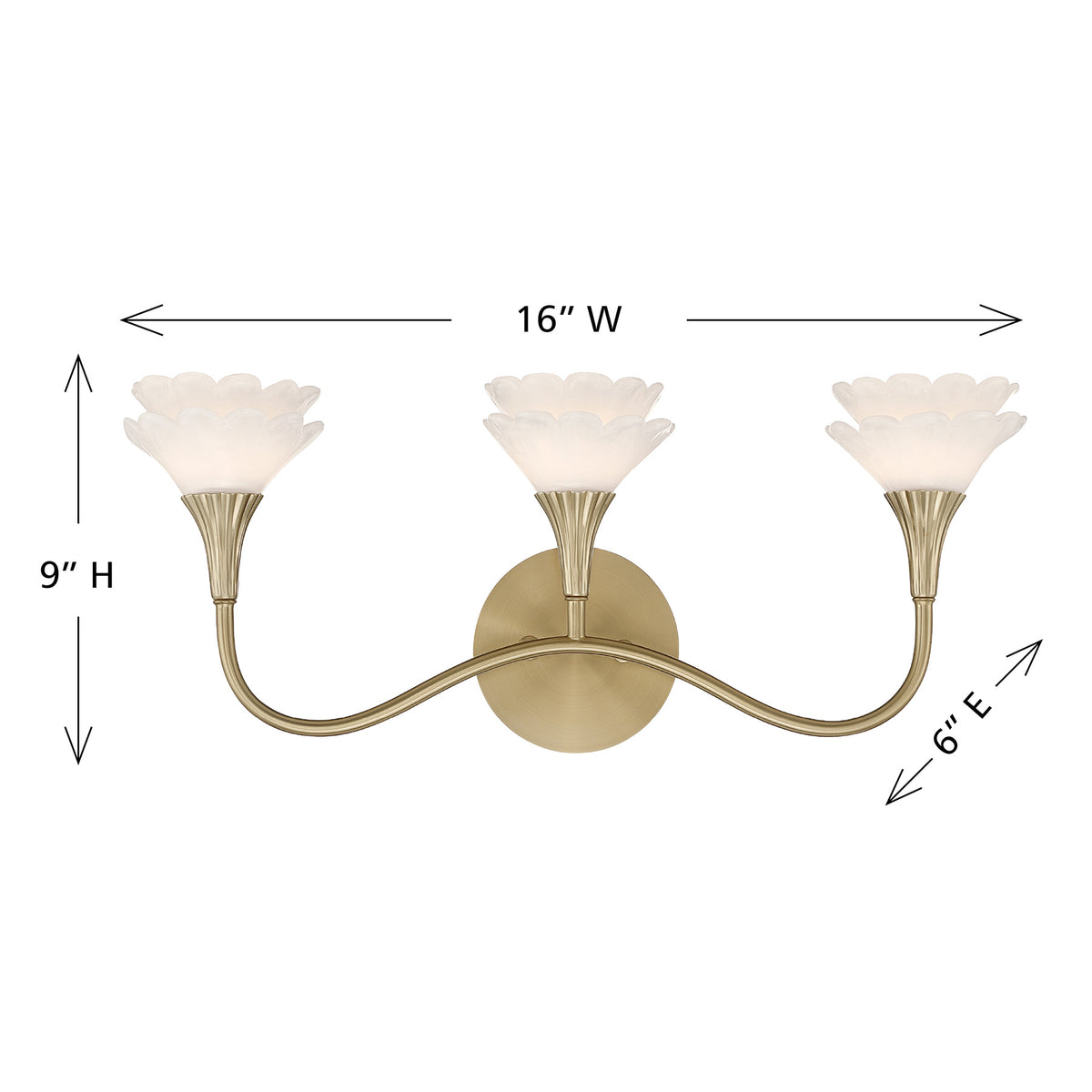 Savoy House Florena 3-Light Bathroom Vanity Light - alternate view