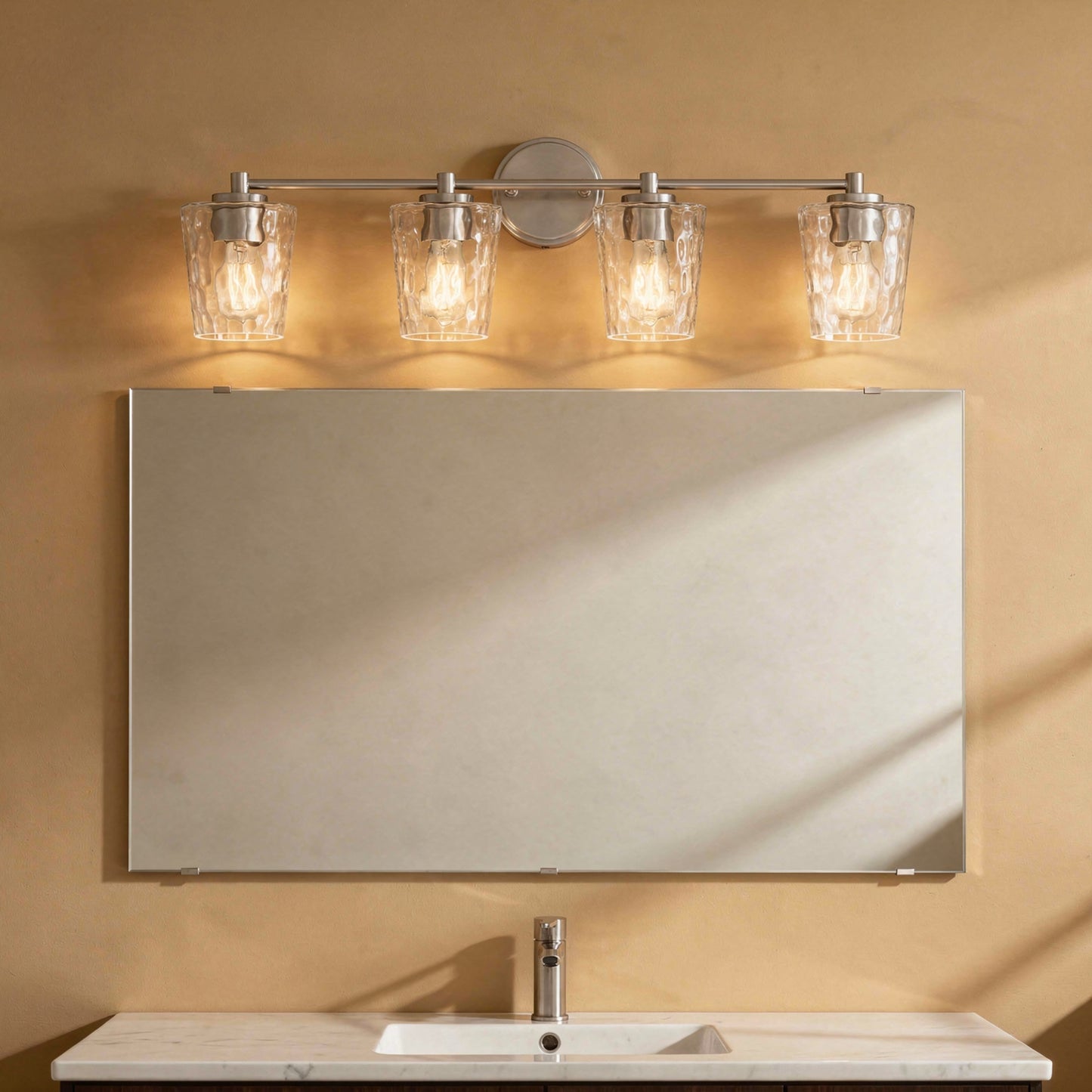 Ballas 4-Light Bathroom Vanity Light - Satin Nickel