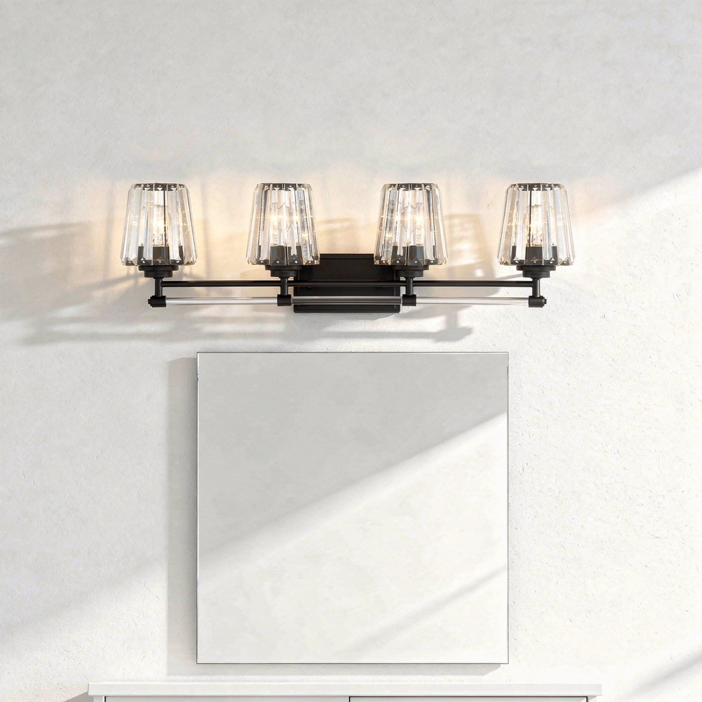 Garnet 4-Light Bathroom Vanity Light in Polished Nickel