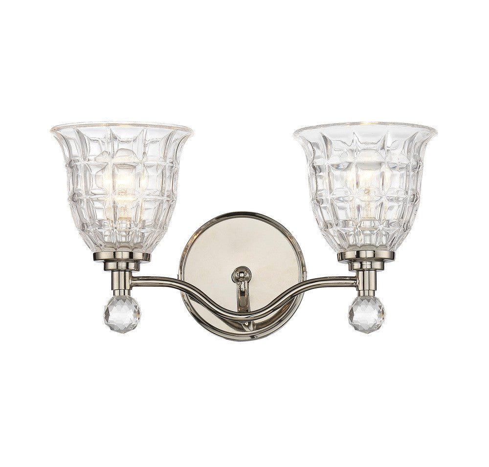 Savoy House Birone 2-Light Bath Vanity Polished Nickel