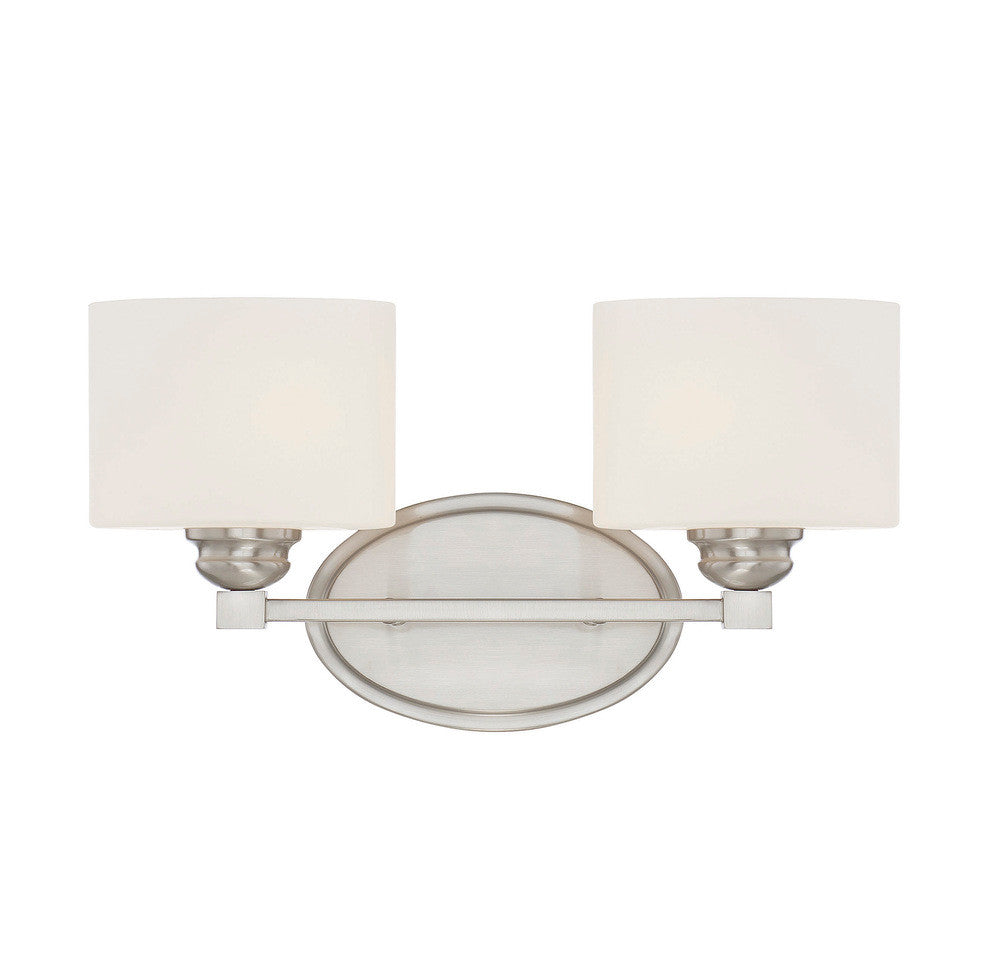 Savoy House Kane 2-Light Bath Vanity Light Satin Nickel