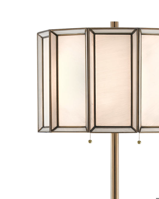 Daze Brass Floor Lamp Currey and Company 8000-0090