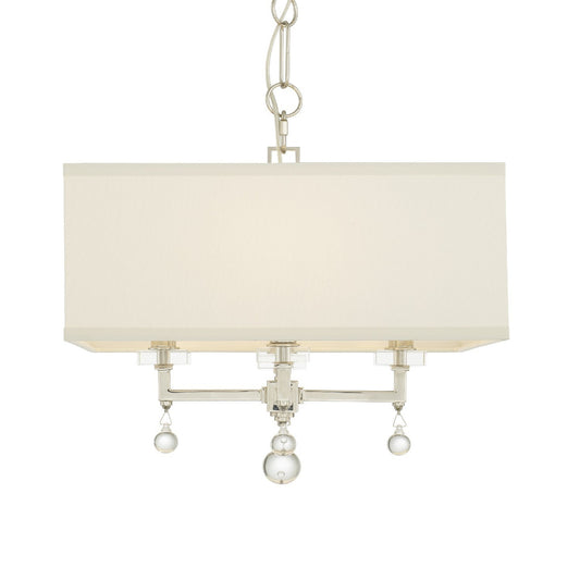 Crystorama Paxton Semi Flush Mount Aged Brass