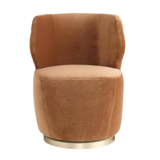 Arteriors Home Poppy Chair Cider Velvet Champagne Swivel