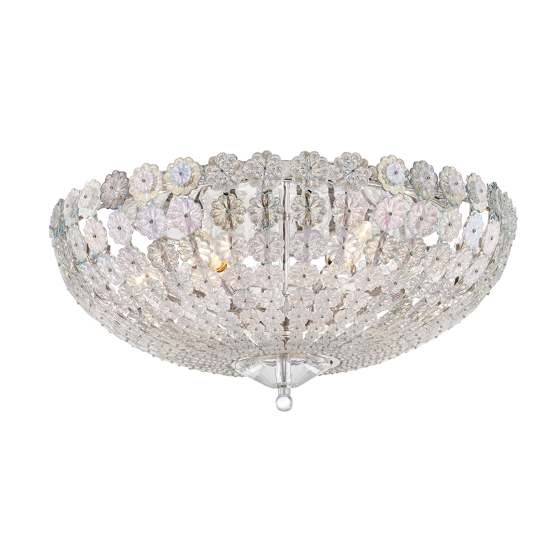 Hudson Valley Floral Park Flush Mount Polished Nickel