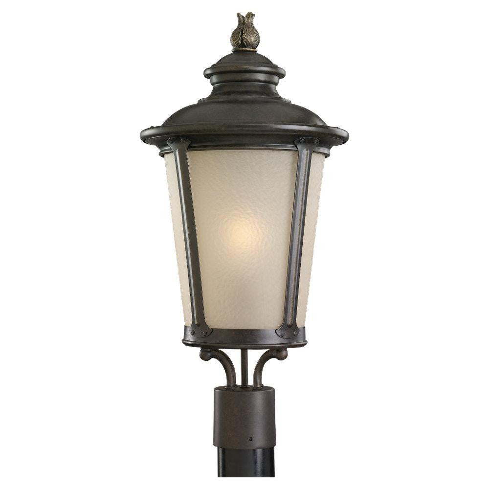 Generation Lighting Cape May One Light Outdoor Post Lantern Burled Iron