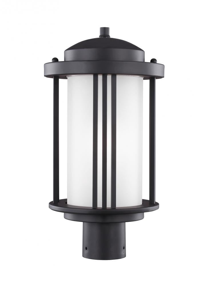 Generation Lighting Crowell One Light Outdoor Post Lantern Black