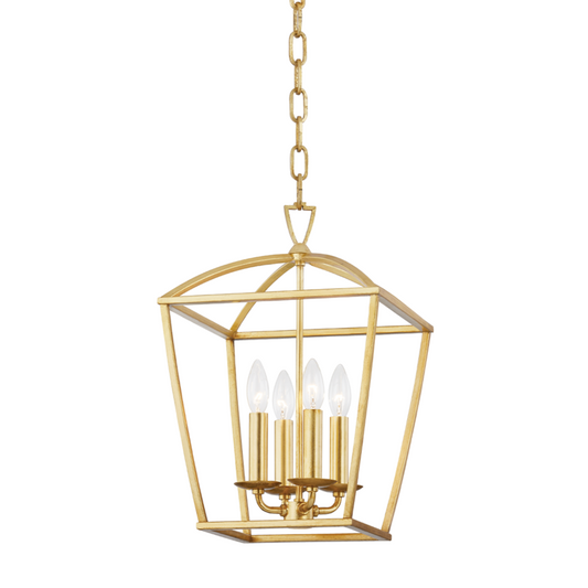 Hudson Valley Bryant Pendant Gold Leaf