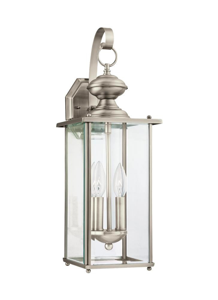 Generation Lighting Jamestowne Two Light Outdoor Wall Lantern Antique Brushed Nickel