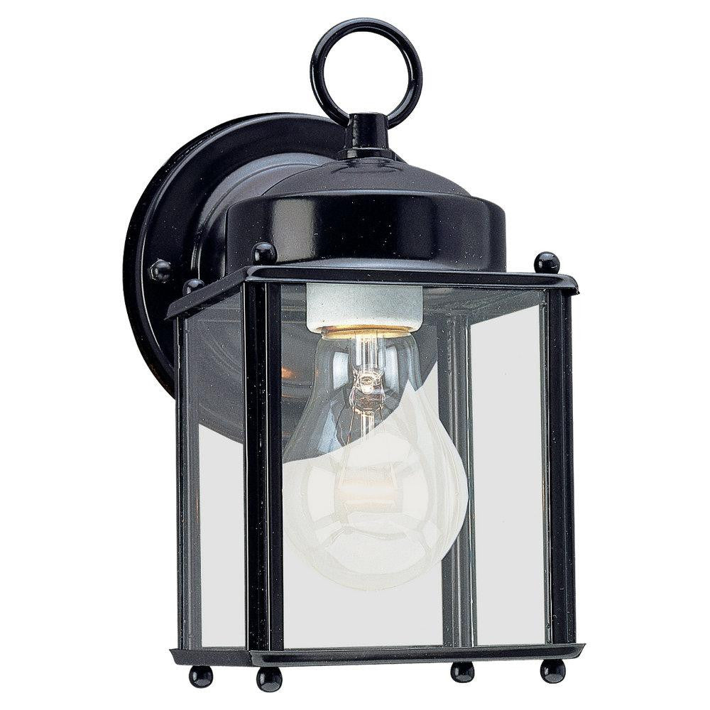 Generation Lighting New Castle One Light Outdoor Wall Lantern Black