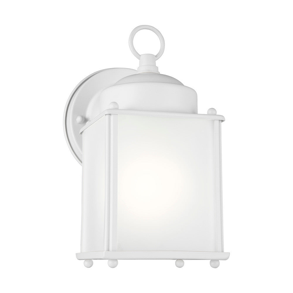 Generation Lighting New Castle One Light Outdoor Wall Lantern White