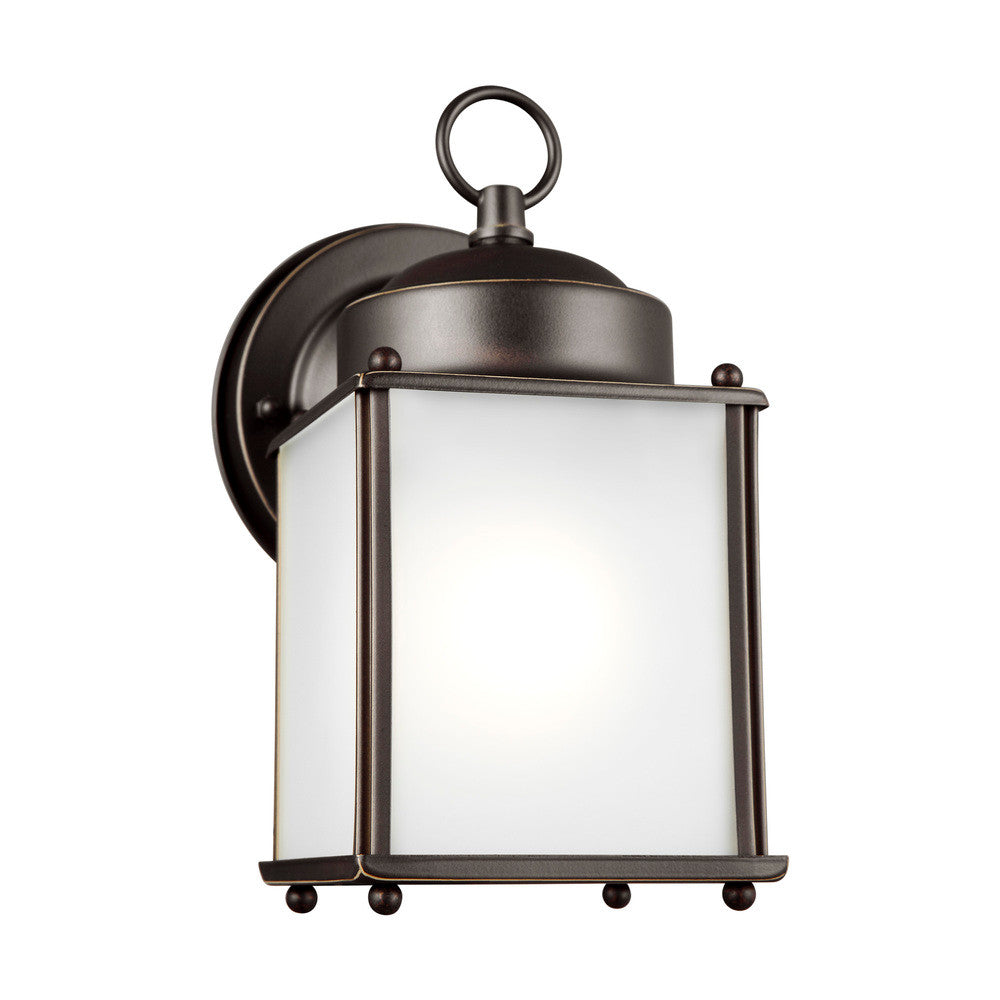 Generation Lighting New Castle One Light Outdoor Wall Lantern Antique Bronze