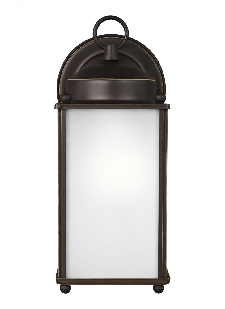 Generation Lighting New Castle Large One Light Outdoor Wall Lantern Antique Bronze