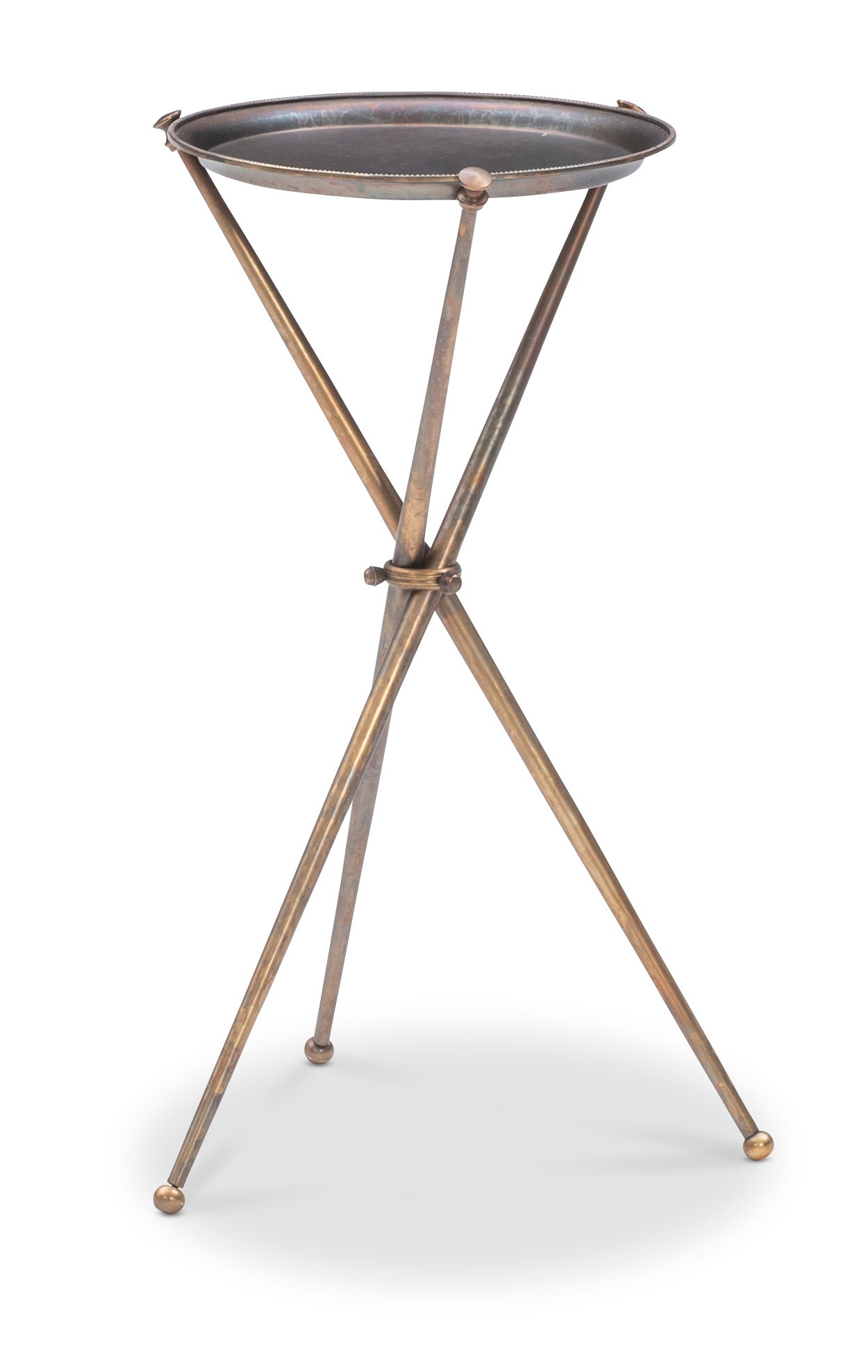 Maitland-Smith Marlowe Martini Table in Brass