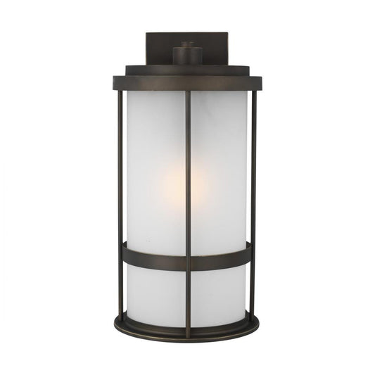 Generation Lighting Wilburn Large One Light Outdoor Wall Lantern Antique Bronze