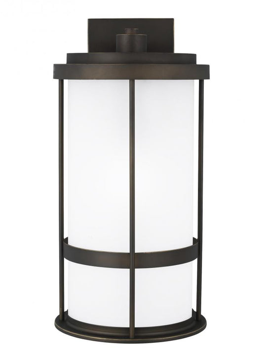 Generation Lighting Wilburn Large One Light Outdoor Wall Lantern Antique Bronze