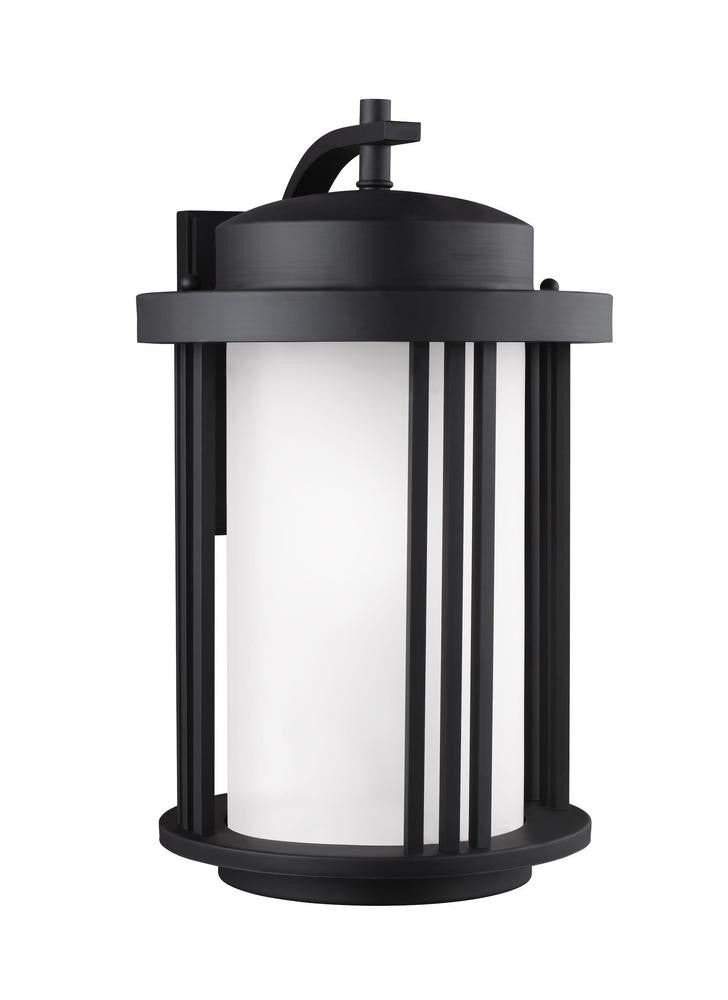 Generation Lighting Crowell Large One Light Outdoor Wall Lantern Black