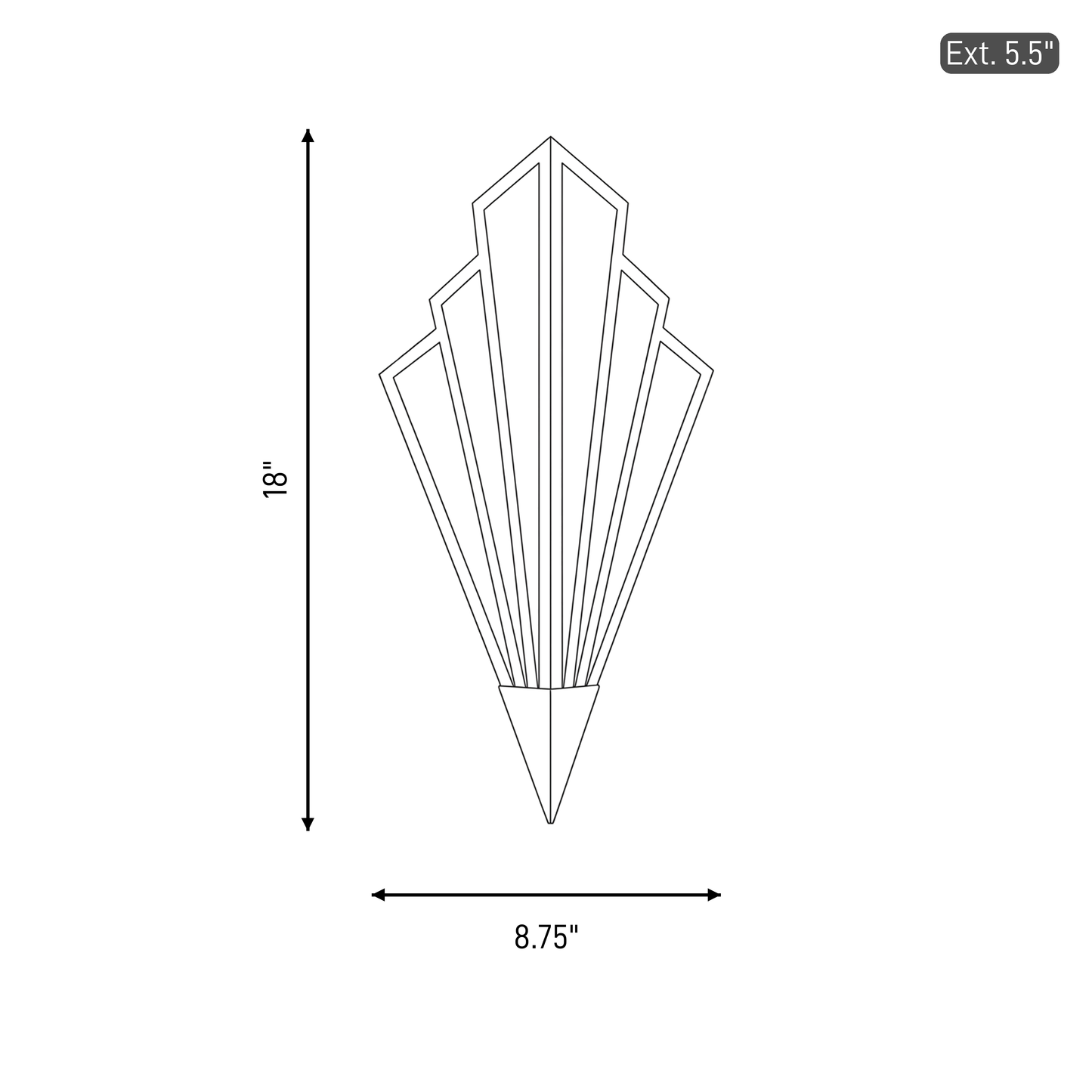 Rivage 1-Light LED Wall Sconce in Warm Brass